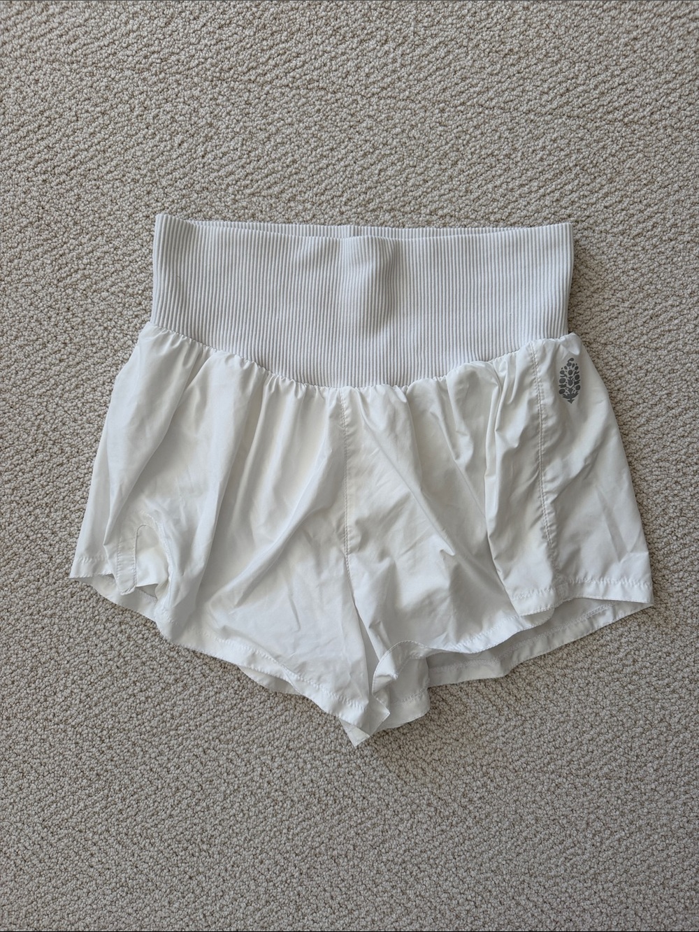 FP Movement by Free People White High-Waist Athletic Shorts